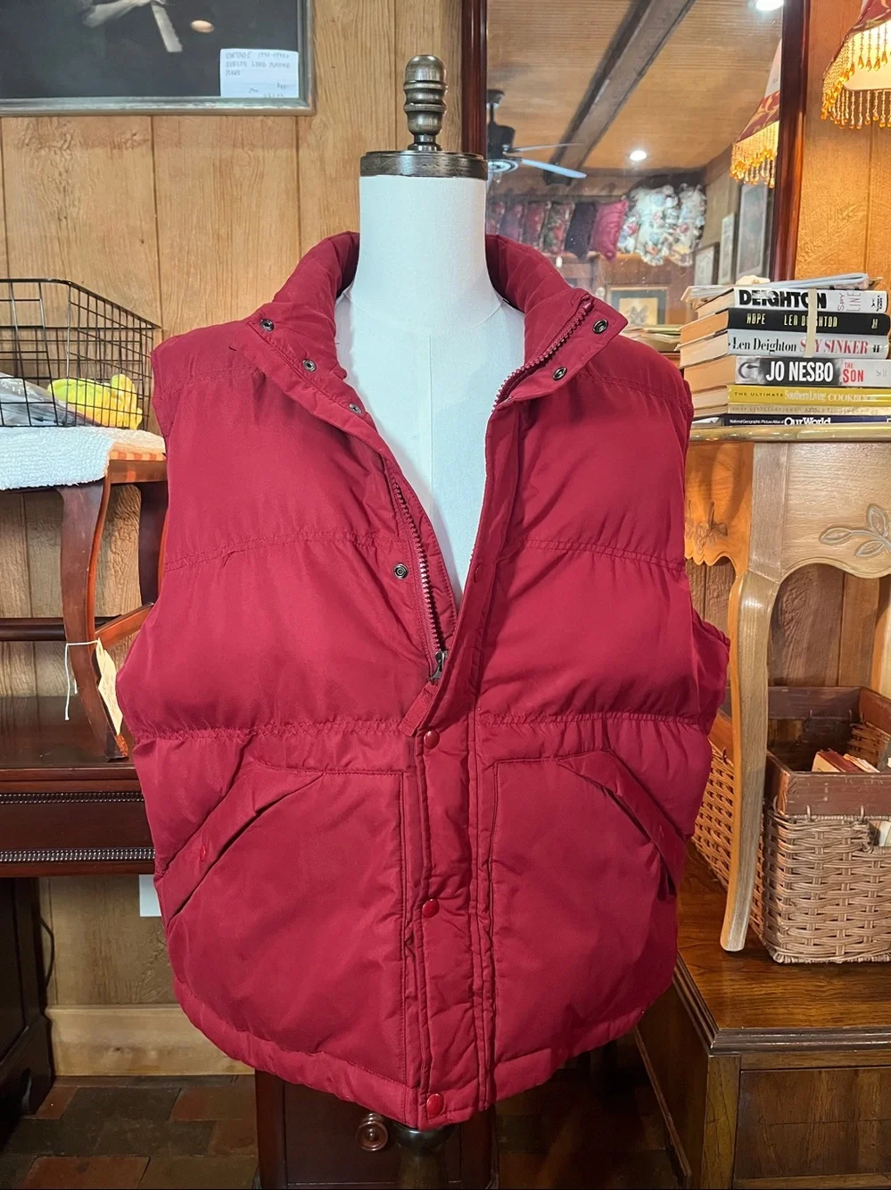St. John’s Bay XXL burgundy puffer vest 3074.